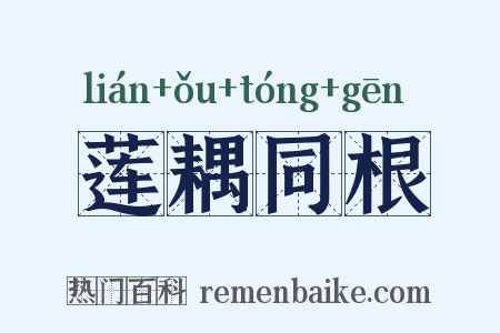 莲耦同根是什么意思的图片
